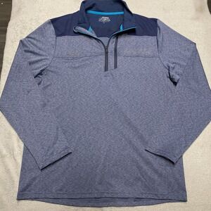 Vineyard Vines OTG 1/4 Zip Mens Large Blue Shep Shirt Performance Golf Preppy